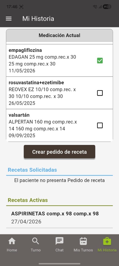 Paso 3 — recetas y estudios en miLezica